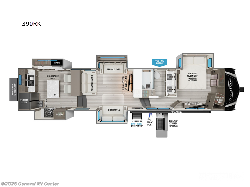 2025 Grand Design Solitude 390RK - New Fifth Wheel For Sale by General RV Center in West Palm Beach, Florida