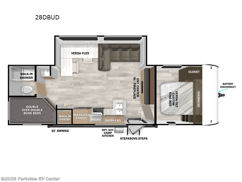 2025 Forest River Salem 28DBUD - New Travel Trailer For Sale by Parkview RV Center in Smyrna, Delaware features Slideout