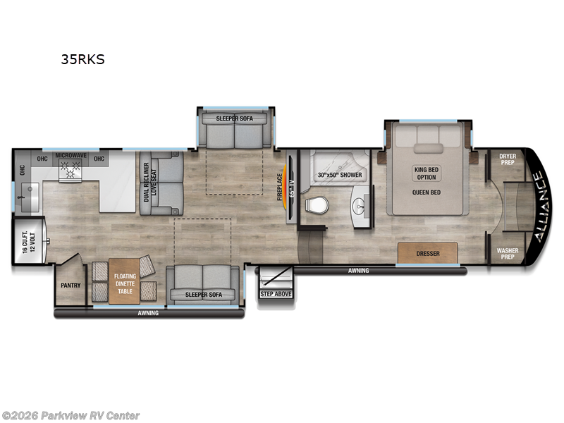 2026 Alliance RV Avenue 35RKS - New Fifth Wheel For Sale by Parkview RV Center in Smyrna, Delaware features Slideout
