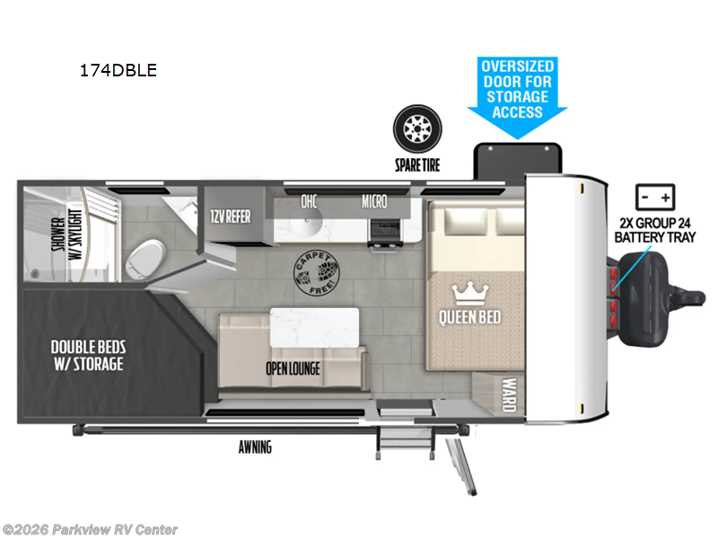 2026 Forest River Salem FSX 174DBLE - New Travel Trailer For Sale by Parkview RV Center in Smyrna, Delaware