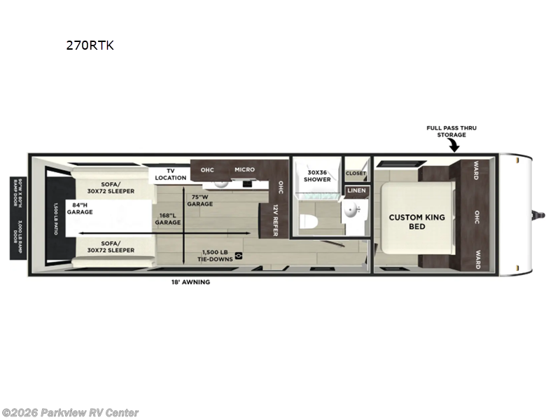 2026 Forest River Salem FSX 270RTK - New Toy Hauler For Sale by Parkview RV Center in Smyrna, Delaware