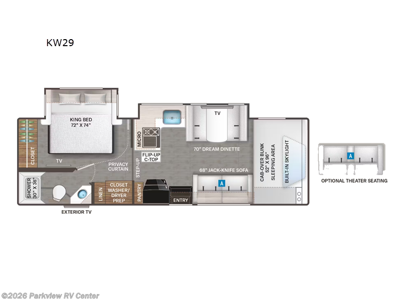 2026 Thor Motor Coach Quantum KW29 - New Class C For Sale by Parkview RV Center in Smyrna, Delaware features Slideout