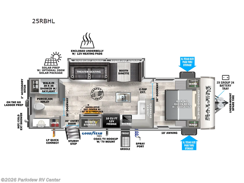 2024 Forest River Salem Hemisphere Hyper-Lyte 25RBHL - Used Travel Trailer For Sale by Parkview RV Center in Smyrna, Delaware features Slideout
