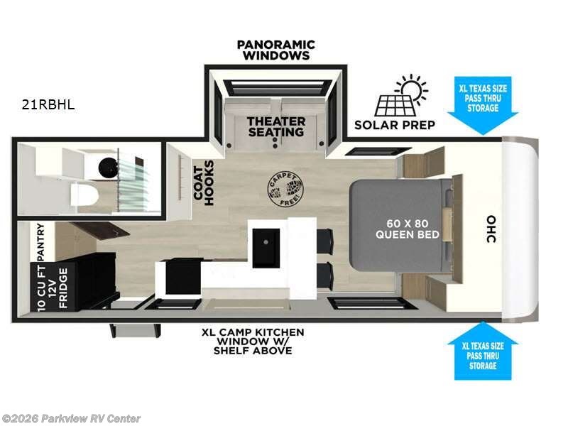 2026 Forest River Salem Hemisphere Hyper-Lyte 21RBHL - New Travel Trailer For Sale by Parkview RV Center in Smyrna, Delaware features Slideout