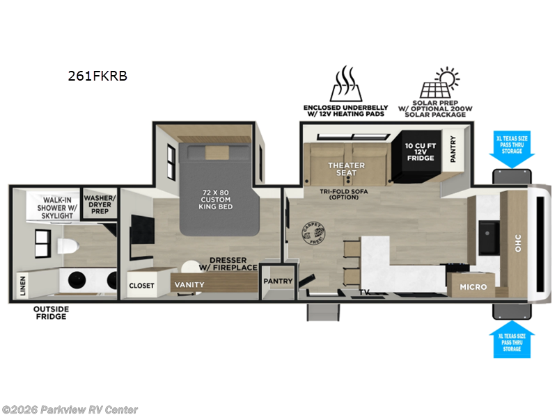 2026 Forest River Salem Hemisphere 261FKRB - New Travel Trailer For Sale by Parkview RV Center in Smyrna, Delaware features Slideout