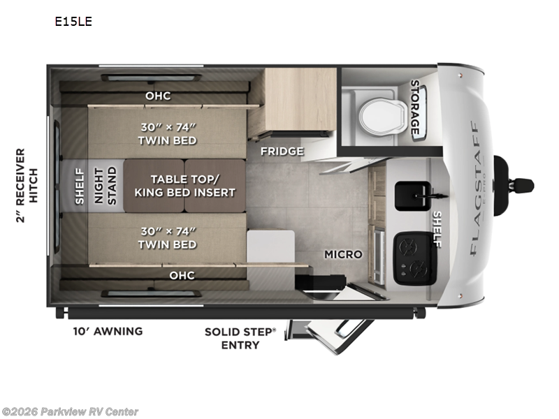2026 Forest River Flagstaff E-Pro E15LE - New Travel Trailer For Sale by Parkview RV Center in Smyrna, Delaware