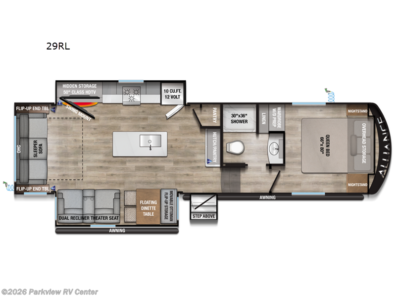 2026 Alliance RV Avenue All-Access 29RL - New Fifth Wheel For Sale by Parkview RV Center in Smyrna, Delaware features Slideout