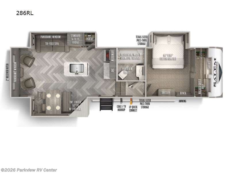 2021 Forest River Salem Hemisphere 286RL - Used Fifth Wheel For Sale by Parkview RV Center in Smyrna, Delaware features Slideout