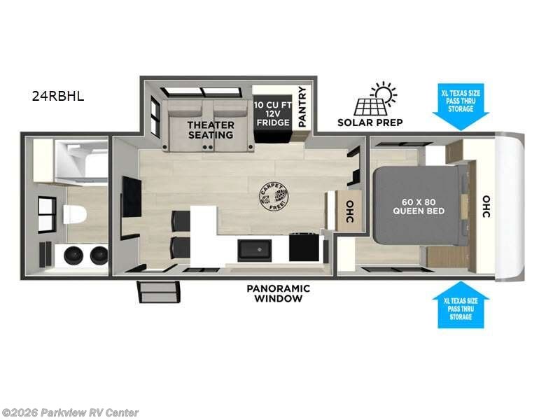 2027 Forest River Salem Hemisphere Hyper-Lyte 24RBHL - New Travel Trailer For Sale by Parkview RV Center in Smyrna, Delaware features Slideout