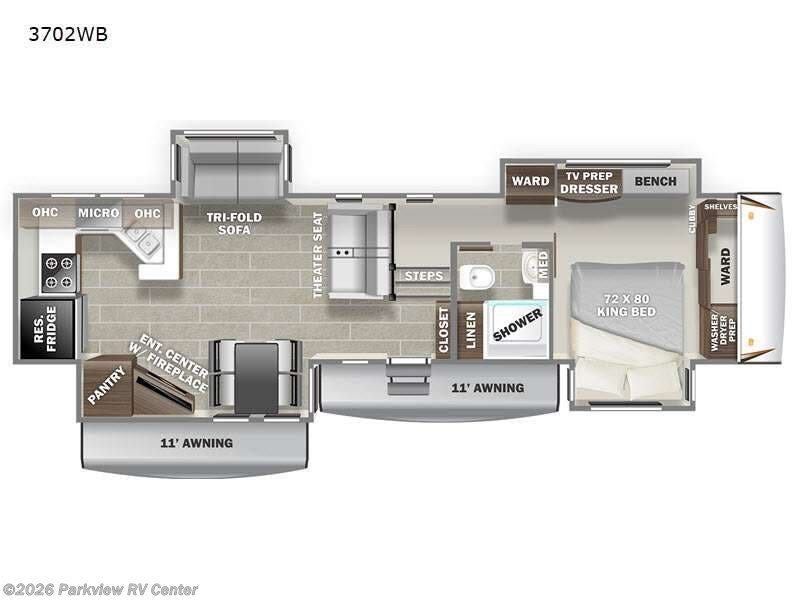 2021 Prime Time Sanibel 3702WB - Used Fifth Wheel For Sale by Parkview RV Center in Smyrna, Delaware features Slideout