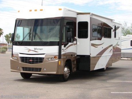 &lt;p&gt;&amp;nbsp;&lt;/p&gt;

&lt;p&gt;***5.99% Financing with 20% down +TTL, OAC. NO COST TO YOU. This is not a misprint.&amp;nbsp; Grab this one fast.&amp;nbsp; This 2007 Winnebago Voyage is loaded with some wonderful amenities for your next trip.&amp;nbsp; Features include TV, DVD, surround sound, three way back up camera, power seats, ultra leather, satellite radio, fully automatic leveling system, wrap around kitchen, large pantry, convection microwave oven, fantastic fan, thermal pane windows, and an encased patio awning. For complete information call us toll free at 888-545-8314.&lt;/p&gt;
