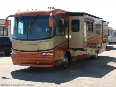 &lt;p&gt;&amp;nbsp;&lt;/p&gt;

&lt;p&gt;This 2006 Sportcoach Encore is a beautiful triple slide diesel pusher with a lot of room and class.&amp;nbsp; Features include TV, DVD, VCR, back-up monitor, fantastic fan, convection microwave oven, solid surface counter top, large refrigerator, exhaust brakes, and power visors. For complete information call us toll free at 888-545-8314.&lt;/p&gt;
