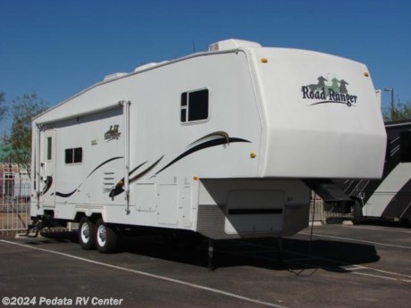 &lt;p&gt;&amp;nbsp;&lt;/p&gt;

&lt;p&gt;This 2004 Road Ranger is a beautiful and inexpensive fifth wheel.&amp;nbsp; Features include: built-in entertainment center, TV, DVD, VCR, stereo, ducted A/C, patio awning, window awning, exterior shower, large kitchen, stove, oven, refrigerator, microwave, and a large pantry. For complete information call us toll free at 888-545-8314.&lt;/p&gt;
