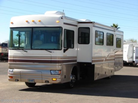 &lt;p&gt;&amp;nbsp;&lt;/p&gt;

&lt;p&gt;This 2001 Fleetwood Bounder is a beautiful and inexpensive diesel pusher that is loaded with extras.&amp;nbsp; Features include: solid surface counter tops, convection microwave oven, dishwasher, large refrigerator with ice, built-in washer/dryer, day-night shades, heated and remote mirrors, leveling jacks, power awning, satellite dish, back-up camera, and a six disc changer. For complete information call us toll free at 888-545-8314.&lt;/p&gt;
