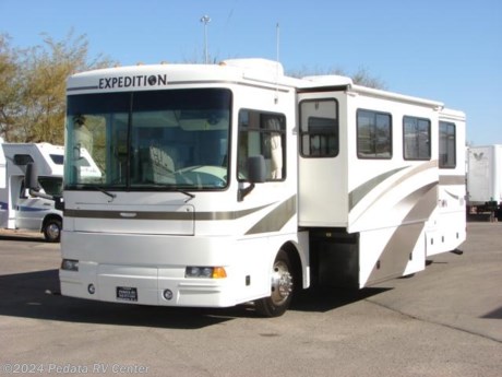 &lt;p&gt;&amp;nbsp;&lt;/p&gt;

&lt;p&gt;This 2001 Fleetwood Expedition is a great coach with some nice features and all at an amazing price.&amp;nbsp; Features include: TV, DVD, VCR, multi-disc CD player, thermal pane windows, leveling jacks, back-up camera, encased patio awning, solid surface counter tops, convection microwave oven, and a large pantry. For complete information call us toll free at 888-545-8314.&lt;/p&gt;
