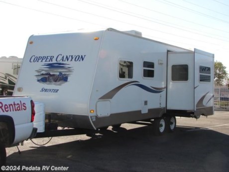&lt;p&gt;&amp;nbsp;&lt;/p&gt;

&lt;p&gt;This 2006 Keystone Copper Canyon is a wonderful travel trailer with a lot of nice features.&amp;nbsp; Features include: pull-out storage tray, exterior shower, patio awning, day-night shades, ducted A/C, power slide-out, sleeper sofa, stereo, CD, and DVD. For complete information call us toll free at 888-545-8314.&lt;/p&gt;
