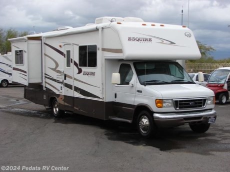 &lt;p&gt;&amp;nbsp;&lt;/p&gt;

&lt;p&gt;This 2005 Monaco Esquire is a beautiful class C that is ready for your next trip with all the comforts of home and some great upgrades.&amp;nbsp; Features include two TVs, DVD, satellite radio, back-up monitor, stove, convection microwave oven, refrigerator with ice maker, ducted A/C, glass shower, power mirrors with heat, and a patio awning. For complete information call us toll free at 888-545-8314.&lt;/p&gt;
