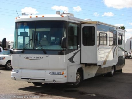 &lt;p&gt;&amp;nbsp;&lt;/p&gt;

&lt;p&gt;This 2006 Gulf Stream Crescendo is a great little inexpensive diesel pusher with some nice options for your next trip.&amp;nbsp; Features include: TV, satellite dish, lots of closet space, fantastic fan with rain sensor, pantry, icemaker, solid surface counter tops, back-up monitor, patio awning, and full pass through basement storage. For complete information call us toll free at 888-545-8314.&lt;/p&gt;
