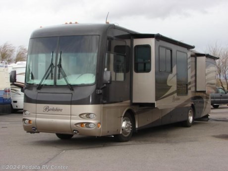 &lt;p&gt;&amp;nbsp;&lt;/p&gt;

&lt;p&gt;4.99% Financing with 10% down +TTL, OAC. NO COST TO YOU. This is not a misprint.&amp;nbsp;This 2008 Forest River Berkshire is a great diesel pusher with some fine appointments and style for your next trip.&amp;nbsp; Features include: fully automatic leveling jacks, full pass through storage, side hinge basement doors, power visors, convection microwave oven, solid surface counter tops, wrap around kitchen, pantry, two bathroom sinks, power awnings, TV, DVD, surround sound, satellite dish, and automatic generator start. For complete information call us toll free at 888-545-8314.&lt;/p&gt;
