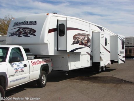 &lt;p&gt;
	&amp;nbsp;&lt;/p&gt;
&lt;p&gt;
	This 2008 Keystone Montana is a beautiful fifth wheel with lots of nice options.&amp;nbsp; Features include: ducted A/C, ceiling fan, built-in fire place, built-in desk, day-night shades, alloy wheels, power awning, encased window awning, solid surface counter tops, wrap around kitchen, convection microwave oven, and central vacuum. For complete information call us toll free at 888-545-8314.&lt;/p&gt;
