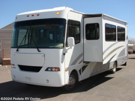 &lt;p&gt;&amp;nbsp;&lt;/p&gt;

&lt;p&gt;This 2005 Hurricane is a nice class A that give you a lot of options for very little investment.&amp;nbsp; Features include: patio awning, fantastic fan, satellite radio, TV, DVD, VCR, ducted A/C, leveling jacks, back-up monitor, large pull out pantry, and a glass shower. For complete information call us toll free at 888-545-8314.&lt;/p&gt;
