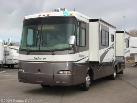 &lt;p&gt;&amp;nbsp;&lt;/p&gt;

&lt;p&gt;Short coach, big power, and high quality.&amp;nbsp; This 2002 Holiday Rambler Endeavor is a beautiful diesel pusher with a lot of nice features for your next trip.&amp;nbsp; Features include: ceramic tile floor throughout, back up monitor, power visors, adjustable pedals, day-night shades, TV, DVD, satellite dish, power inverter, glass shower, large four door refrigerator, ice maker, solid surface counter tops, and a convection microwave oven. For complete information call us toll free at 888-545-8314.&lt;/p&gt;
