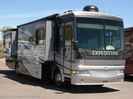 &lt;p&gt;&amp;nbsp;&lt;/p&gt;

&lt;p&gt;This 2007 Fleetwood Expedition is a great diesel pusher with low miles and some great features for your next trip.&amp;nbsp; Features include: encased power patio awning, encased window awnings, TV, DVD, surround sound, satellite dish, large four door refrigerator with ice, convection microwave oven, solid surface counter tops, sleep number bed, built-in washer dryer, ultra leather, power sun visors, fantastic fan, power inverter, and fully automatic leveling jacks. For complete information call us toll free at 888-545-8314.&lt;/p&gt;

