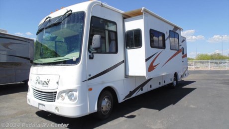 Here is a low mileage Class A motorhome. With only 11,812 miles and two slide outs it&#39;s sure to go quick. Call 866-733-2829 for a complete list of options and to schedule a free live virtual tour. 