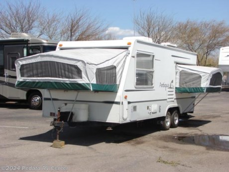 &lt;p&gt;&amp;nbsp;&lt;/p&gt;

&lt;p&gt;This 2004 Starcraft Antiqua is a beautiful hybrid travel trailer with 3 pop-out beds.&amp;nbsp; Features include: patio awning, A/C, stereo, microwave oven, refrigerator, stove, oven, alloy wheels, exterior shower, stabilizer jacks, and lots of storage. For complete information call us toll free at 888-545-8314.&lt;/p&gt;
