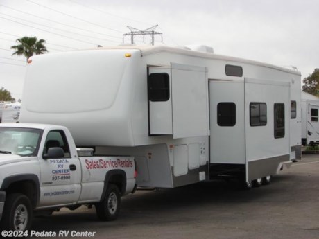 &lt;p&gt;This 2006 Keystone Raptor is a great toy hauler that has been well kept and is ready for your next trip.&amp;nbsp; Features include: wrap around kitchen, microwave oven, stove, refrigerator, ducted A/C, lots of storage, LCD TV, DVD, 5.1 surround sound, ceiling fan, exterior shower, built in generator, and alloy wheels. For complete information call us toll free at 888-545-8314.&lt;/p&gt;
