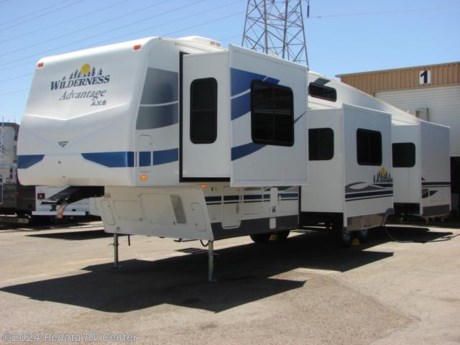 &lt;p&gt;&amp;nbsp;&lt;/p&gt;

&lt;p&gt;This 2006 Wilderness Advantage is a beautiful front kitchen model fifth wheel with lots of comfort and luxury.&amp;nbsp; Features include: large glass shower, day-night shades, fireplace, TV, surround sound, sleeper sofa, ducted A/C, ceiling fan, patio awning, king size bed, large pantry, and RVQ ready. For complete information call us toll free at 888-545-8314.&lt;/p&gt;
