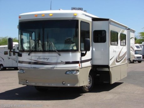 &lt;p&gt;&amp;nbsp;&lt;/p&gt;

&lt;p&gt;This 2004 Winnebago Journey is a rare diesel pusher with some nice features for your next trip.&amp;nbsp; Features include: TV, DVD, VCR, satellite dish, encased patio awning, alloy wheels, solid surface counter tops, two pull out pantries, convection microwave oven, large glass shower, color back-up monitor, and lots of storage. For complete information call us toll free at 888-545-8314.&lt;/p&gt;
