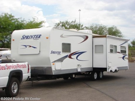 &lt;p&gt;&amp;nbsp;&lt;/p&gt;

&lt;p&gt;This 2004 Keystone Sprinter is a very nice travel trailer with some nice features for your next excursion.&amp;nbsp; Features include: large glass shower, sleeper sofa, microwave oven, ducted A/C, day-night shades, patio awning, stereo, TV, DVD, VCR, and an exterior shower. For complete information call us toll free at 888-545-8314.&lt;/p&gt;
