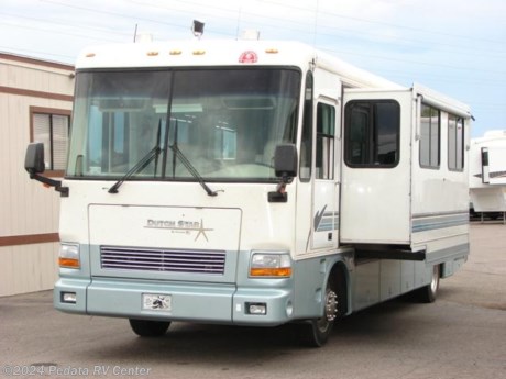&lt;p&gt;&amp;nbsp;&lt;/p&gt;

&lt;p&gt;This 1996 Newmar Dutchstar is a very nice diesel pusher with some great features and all for an amazing price.&amp;nbsp; Features include: spacious floor plan, back-up camera, leveling jacks, air horn, encased patio awning, fantastic fan, large glass shower, day-night shades, encased window awning, TV, satellite dish, solid surface counter tops, refrigerator, convection microwave oven, full pass through storage, and washer/dryer prep. For complete information call us toll free at 888-545-8314.&lt;/p&gt;
