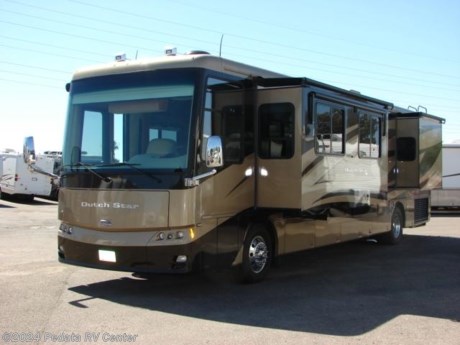 &lt;p&gt;&amp;nbsp;&lt;/p&gt;

&lt;p&gt;This 2009 Newmar Dutchstar is an absolutely gorgeous high-end diesel pusher with every option that you could want.&amp;nbsp; Features include: adjustable pedals, smart wheel, color 3-way back-up camera, power visors, power and heated seats, GPS navigation system, fully automatic leveling jacks, marble floors, ultra leather, recessed lighting, solid surface counter tops, adjustable air mattress, TV, DVD, satellite dish, 5.1 surround sound, exterior stereo and TV, and a power patio awning. For complete information call us toll free at 888-545-8314.&lt;/p&gt;
