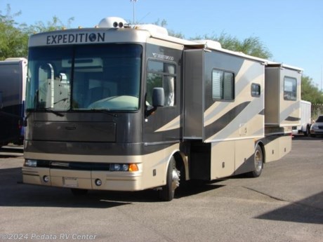 &lt;p&gt;&amp;nbsp;&lt;/p&gt;

&lt;p&gt;This 2005 Fleetwood Expedition is a very nice diesel pusher with some very nice upgrades.&amp;nbsp; Features include: large four door refrigerator with ice, solid surface counter tops, convection microwave oven, power patio awning, satellite radio, day-night shades, ultra leather furniture, fully automatic leveling jacks, power visors, TV, DVD, VCR, and satellite dish. For complete information call us toll free at 888-545-8314.&lt;/p&gt;
