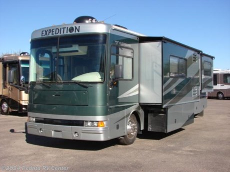 &lt;p&gt;This 2005 Fleetwood Expedition is a very nice diesel pusher with lots of extras to ensure your comfort on your next adventure.&amp;nbsp; Features include: Fully automatic leveling jacks, stereo, CD, satellite radio, power inverter, full body paint, large four door refrigerator with ice, solid surface counter tops, convection microwave oven, and a built-in washer/dryer. For complete information call us toll free at 888-545-8314.&lt;/p&gt;
