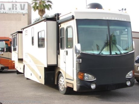 &lt;p&gt;&amp;nbsp;&lt;/p&gt;

&lt;p&gt;This 2006 Fleetwood Excursion is a very nice class A diesel pusher with some very nice features for your next trip.&amp;nbsp; Features include: ultra leather, built-in desk, sleep number bed, power visors, power inverter, encased window awnings, encased power patio awning, TV, DVD, VCR, satellite dish, fully automatic leveling jacks, wrap around kitchen, large four door refrigerator, pantry, solid surface counter tops, fantastic fan, and central vacuum. For complete information call us toll free at 888-545-8314.&lt;/p&gt;
