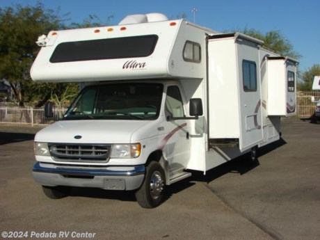 &lt;p&gt;&amp;nbsp;&lt;/p&gt;

&lt;p&gt;This 2001 Gulf Stream Ultra is a very nice, yet very inexpensive, class C with some beautiful features for your next trip.&amp;nbsp; Features include: large pantry, microwave, stove, oven, built-in coffee maker, fantastic fan, day-night shades, LCD TV, satellite dish, stereo, two recliners, large corner glass shower, heated and remote mirrors, and cruise control. For complete information call us toll free at 888-545-8314.&lt;/p&gt;
