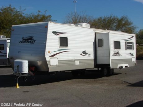 &lt;p&gt;&amp;nbsp;&lt;/p&gt;

&lt;p&gt;This 2008 Gulf Stream Conquest is a very nice travel trailer with everything that you need to live in comfort on the road.&amp;nbsp; Features include: large pantry, refrigerator, microwave oven, exterior shower, ducted A/C, built-in desk, DVD, VCR, 5.1 surround sound, lots of windows and a spacious floor plan. For complete information call us toll free at 888-545-8314.&lt;/p&gt;
