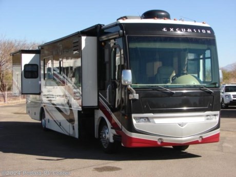 &lt;p&gt;&amp;nbsp;&lt;/p&gt;

&lt;p&gt;This 2008 Fleetwood Excursion is a beautiful diesel pusher with every comfort of home.&amp;nbsp; Features include: sofa sleeper, ultra leather, rear entertainment center, TV, DVD, satellite dish, satellite radio, power visors, recessed lighting, solid surface counter tops throughout, convection microwave oven, large four door refrigerator with ice, built-in washer/dryer, and central vacuum. For complete information call us toll free at 888-545-8314.&lt;/p&gt;
