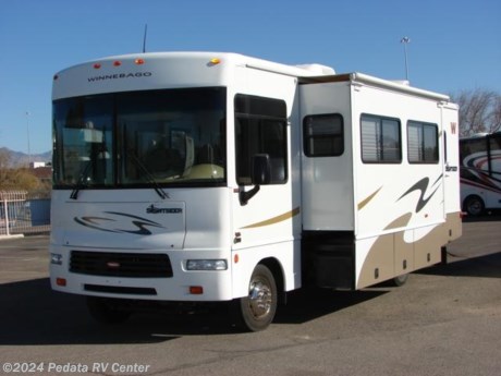 &lt;p&gt;This 2007 Winnebago Sightseer is a great class A with some nice features all in a small and maneuverable package.&amp;nbsp; Features include: fantastic fan, patio awning, large rear storage compartment, glass shower, convection microwave oven, large pantry, day-night shades, two LCD TVs, DVD, power inverter, satellite radio, and Banks power. For complete information call us toll free at 888-545-8314.&lt;/p&gt;
