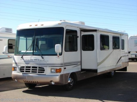 &lt;p&gt;&amp;nbsp;&lt;/p&gt;

&lt;p&gt;This 2000 Newmar Dutchstar is a beautiful class A gas RV for very little investment.&amp;nbsp; Grab this quality Newmar RV quick.&amp;nbsp; Features include: solid surface counter tops, microwave oven, fantastic fan with rain sensor, large pantry, glass shower, ceiling fan, TV, VCR, satellite dish, day-night shades, sofa sleeper, back-up monitor, and the Banks power system. For complete information call us toll free at 888-545-8314.&lt;/p&gt;
