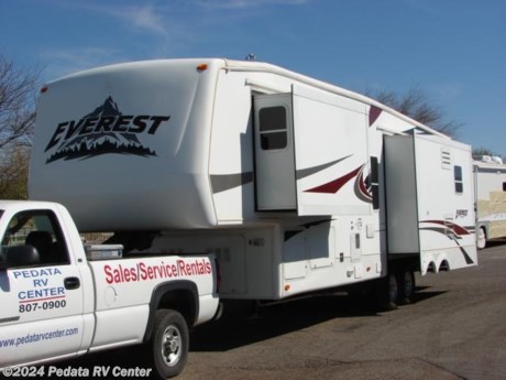 &lt;p&gt;&amp;nbsp;&lt;/p&gt;

&lt;p&gt;This 2005 Keystone Everest is a very nice fifth wheel with a unique layout that is perfect for your next excursion.&amp;nbsp; Features include: microwave, refrigerator, large pull-out pantry, fantastic fan, built-in washer/dryer, LCD TV, home stereo, 5.1 surround sound, satellite dish, alloy wheels, recessed lighting, built-in desk, a ceiling fan, and a built-in generator. For complete information call us toll free at 888-545-8314.&lt;/p&gt;
