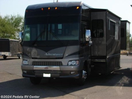 &lt;p&gt;&amp;nbsp;&lt;/p&gt;

&lt;p&gt;This 2006 Winnebago Adventurer is a beautiful class A with all the extras that you would normally expect only to find in a diesel pusher.&amp;nbsp; Features include: color back up monitor, fantastic fan, thermal pane windows, power visors, automatic leveling jacks, exterior stereo, built-in washer/dryer, large four door refrigerator with ice, pull out pantry, solid surface counter tops, convection microwave oven, TV, DVD, VCR, and a 5.1 surround sound system. For complete information call us toll free at 888-545-8314.&lt;/p&gt;

&lt;p&gt;&amp;nbsp;&lt;/p&gt;
