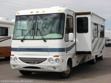 &lt;p&gt;This 2004 Damon Challenger motorhome is a great class A RV with lots of options and comfort for your next trip.&amp;nbsp; Features include: back-up camera, power inverter, day-nights shades, ducted A/C, leveling jacks, TV, stereo, satellite dish, large pantry, microwave oven, refrigerator, fantastic fan, large glass shower, encased patio awning, and window awnings. For complete information call us toll free at 888-545-8314.&lt;/p&gt;
