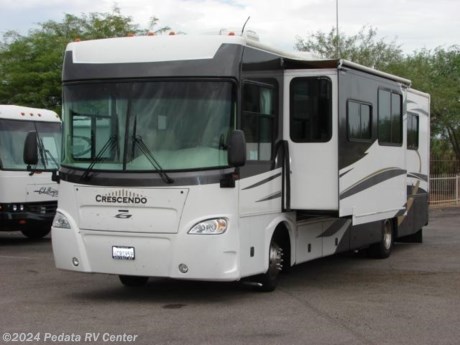 &lt;p&gt;3.99% Financing with 10% down +TTL, OAC. NO COST TO YOU. This is not a misprint. This 2007 Gulf Stream Crescendo is a very nice diesel pusher with some great features to be sure that your next trip is a great one.&amp;nbsp; Features include: smart wheel, patio awning, thermal pane windows, fantastic fan with rain sensor, Corian counter tops, convection microwave oven, refrigerator with ice, pantry, TV, satellite dish, satellite radio, heated and remote mirrors, color back up monitor, and a European lounge chair.&amp;nbsp; For further information please call us toll free at 888-545-8314.&lt;/p&gt;
