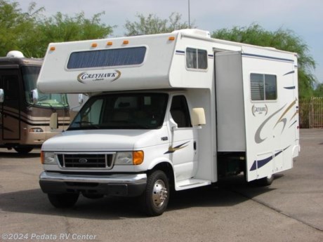&lt;p&gt;This 2005 Jayco Greyhawk is a beautiful class C with a slide out and a lot of extras for your next adventure.&amp;nbsp; Features include: day-night shades, patio awning, exterior entertainment center, microwave, refrigerator, pantry, stove, oven, built-in coffee maker, heated &amp;amp; remote mirrors, TV, DVD, surround sound, and a back-up camera. For complete information call us toll free at 888-545-8314.&lt;/p&gt;
