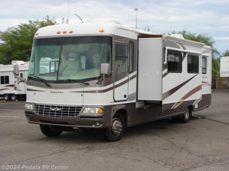 &lt;p&gt;This 2003 Jayco Firenza is a very nice class A RV that offers a lot for the money.&amp;nbsp; Features include: convection microwave oven, solid surface counter tops, refrigerator with ice, stove, oven, power leveling jacks, ducted A/C, back-up camera, large glass shower, encased patio awning, encased window awnings, TV, DVD, satellite dish, CD, and stereo. For complete information call us toll free at 888-545-8314.&lt;/p&gt;
