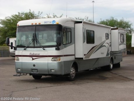 &lt;p&gt;This 2000 Holiday Rambler Endeavor is a very nice diesel pusher for a great price.&amp;nbsp; Features include: day-night shades, leveling jacks, back-up camera, ceramic tile floors, convection microwave oven, solid surface counter tops, built-in coffee maker, large four door refrigerator with ice, washer/dryer prep, TV, VCR, alloy wheels, encased patio awning, and encased window awnings. For complete information call us toll free at 888-545-8314.&lt;/p&gt;
